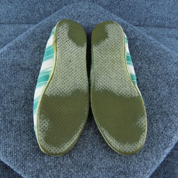 TOMS Women Flat‎ Shoes Green Fabric Slip On Size 8.5 Medium - Picture 8 of 10